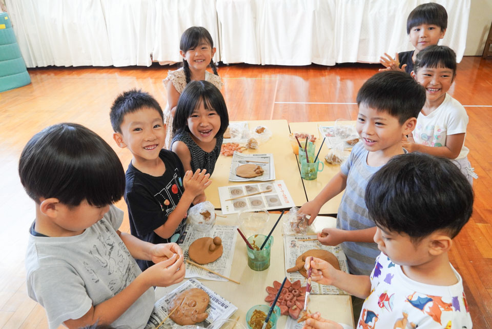 お泊まり保育 シーサーづくり体験